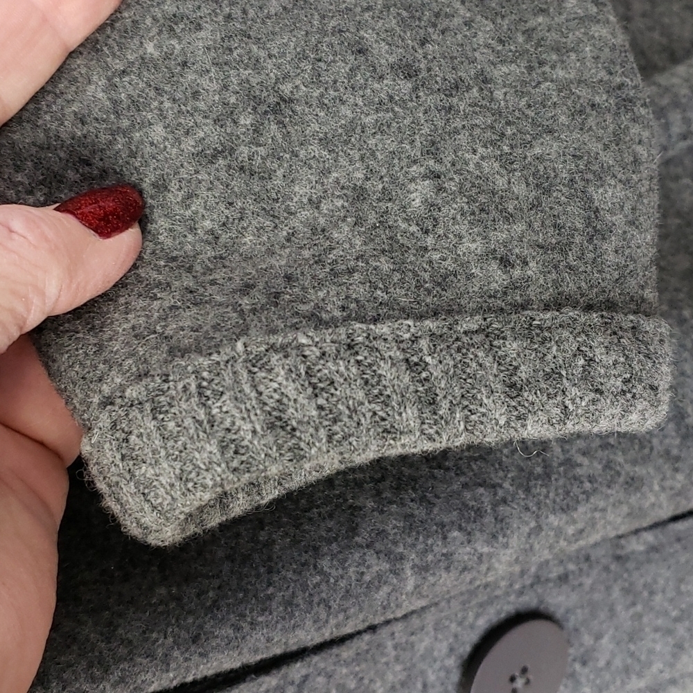 Jones New York Signature Wool/Nylon Grey Car Coat Jacket Lightweight Unlined EUC - Picture 7 of 16